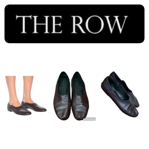 THE ROW Boheme Slipped Flats in Dark purple Leather  Size EUR 42/USA  11 - Picture 1 of 11